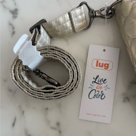 NWT LUG tip toe tote bag champagne gold - Picture 7 of 12